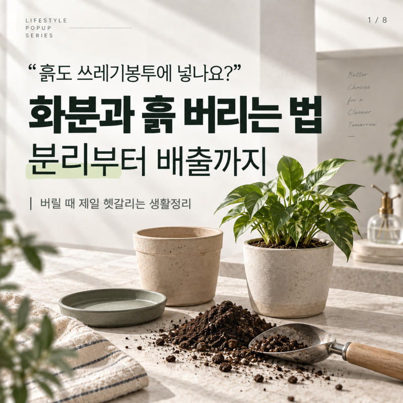 “흙도 쓰레기봉투에 넣나요?” 화분과 흙 버리는 법, 분리부터 배출까지