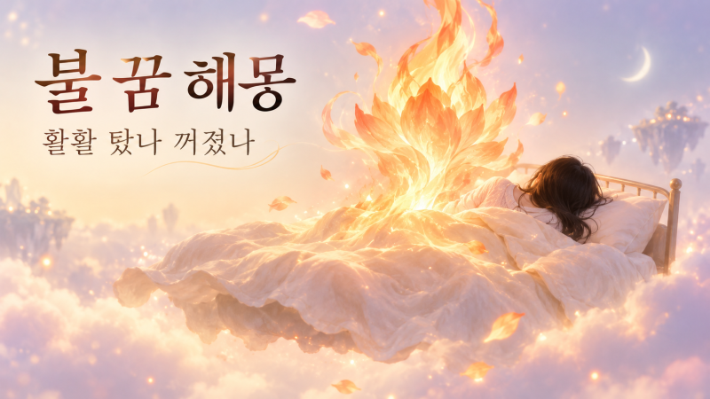 불 꿈 해몽, 활활 탔는지 꺼져 갔는지에 따라 갈립니다