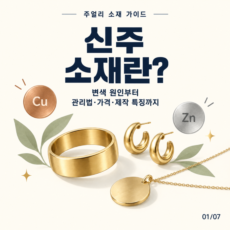 [더블젠] 신주 소재란? 변색 원인부터 관리법·가격·주얼리 제작 특징까지