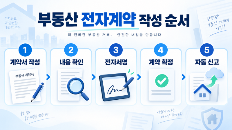 부동산 전자계약 작성은 어떻게 하는 걸까? / 휴대폰 서명부터 실거래 신고·확정일자까지