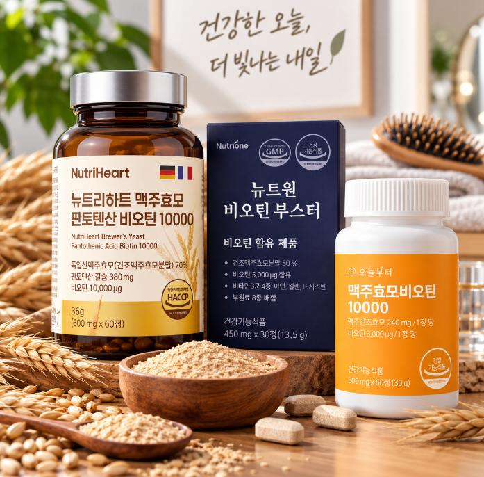 비오틴 맥주효모 영양제 효과 비교 TOP3 부작용, 어떤 사람이 먹어야 할까요?