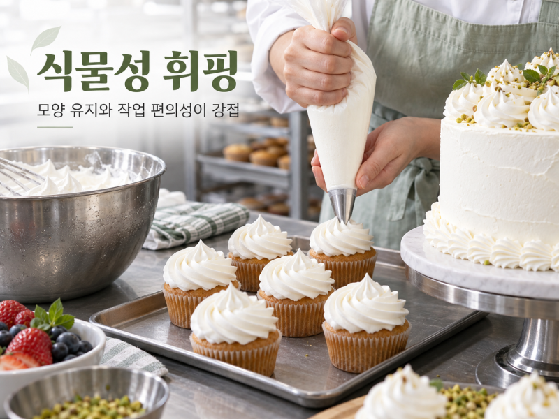 동물성 생크림 38%와 식물성 휘핑 차이｜케이크·카페 메뉴에 맞는 선택법