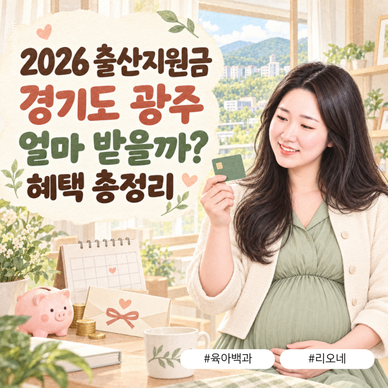 2026 출산지원금 경기도 광주 얼마 받을까? 혜택 총정리