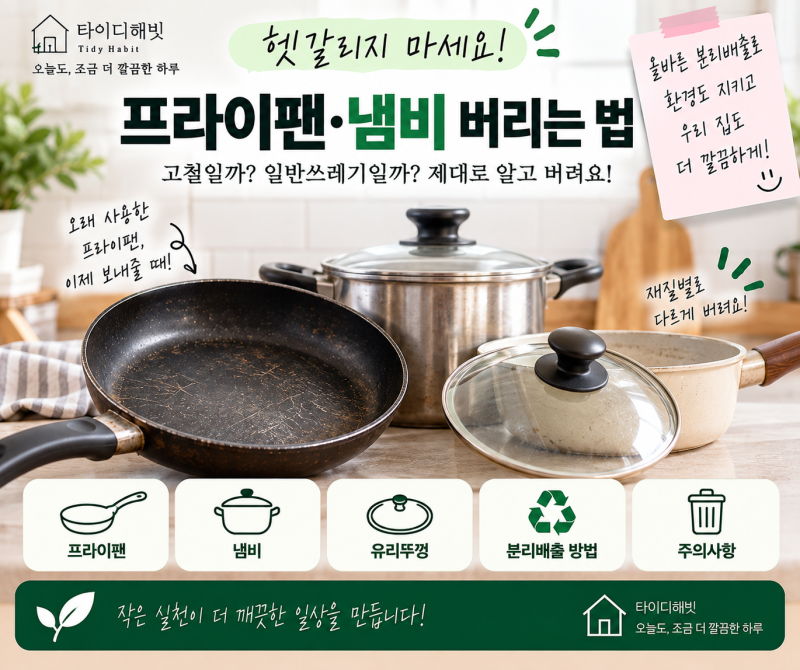 프라이팬 버리는 법, 코팅팬·냄비는 고철일까 일반쓰레기일까?