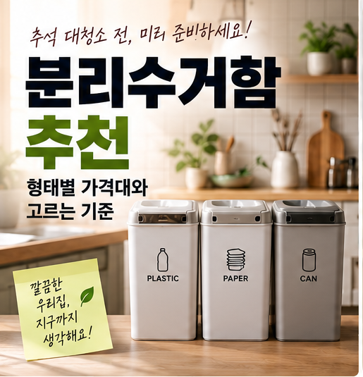 분리수거함 추천 | 형태별 가격대와 고르는 기준 (추석 대청소 전)