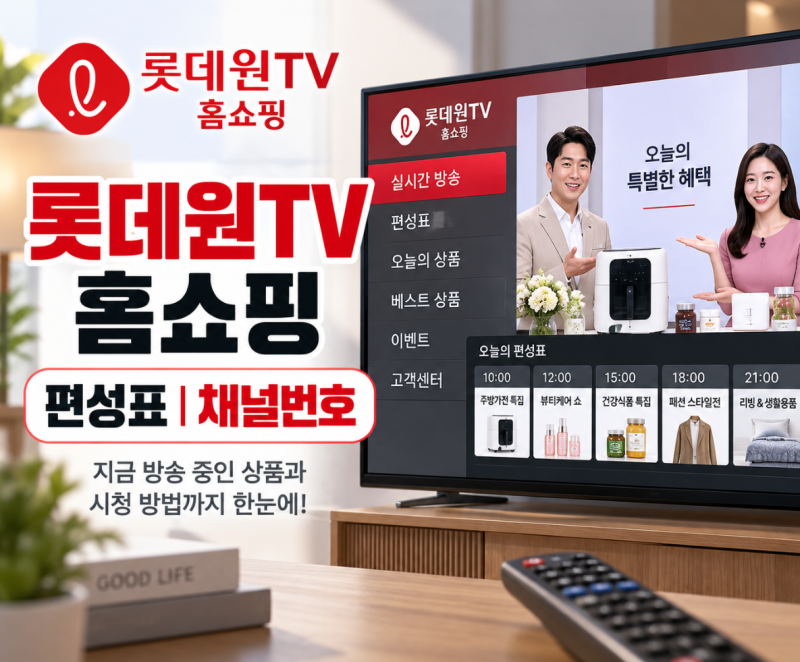 롯데원TV 홈쇼핑 헷갈린다구요? 편성표·방송 LIVE 채널 완벽정리