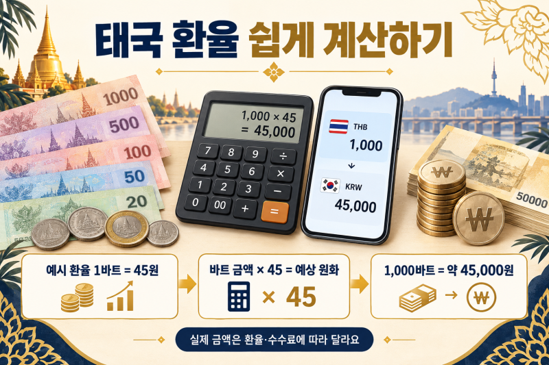 2026 태국 환율 보는 법｜바트·원화 쉽게 계산하는 방법