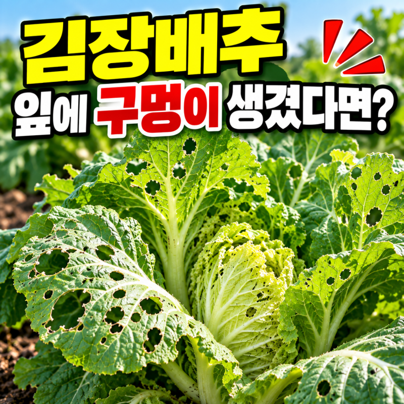 김장배추 잎에 구멍이 생겼다면? 9월 배추벌레 관리 방법