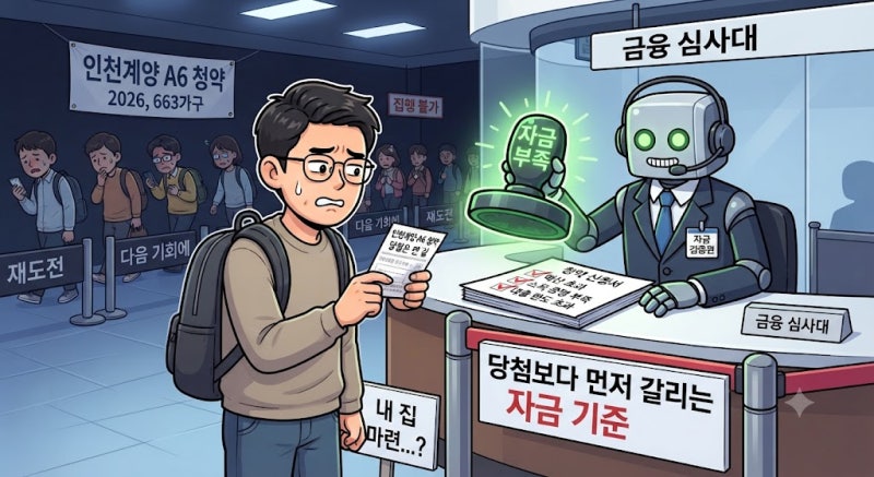 인천계양 A6 청약 일정 2026, 663가구인데 당첨보다 먼저 갈리는 자금 기준