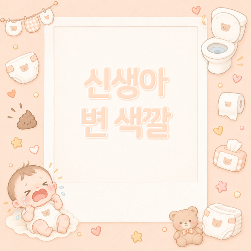 신생아 변, 색깔별 의미와 대처법 노란변 녹색변 검은변 붉은변 흰색변