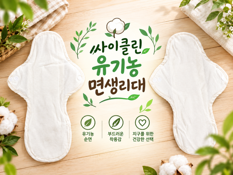 순면이라 더 안심되는 싸이클린 유기농 중형·대형 면생리대추천