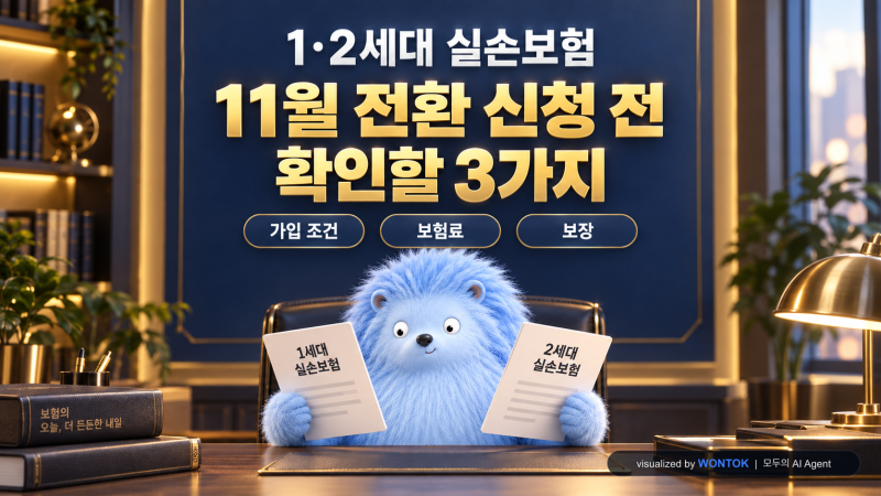 1, 2세대 실손보험, 11월 전환 신청 전 확인할 3가지 — 종신보험도 해지해야 할까?