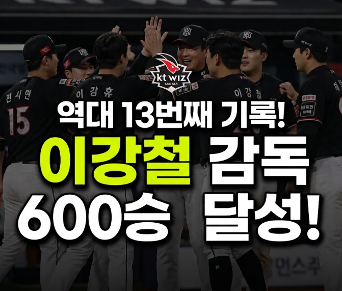 이강철 감독 600승 달성, KT 선두탈환까지 무슨 일이 있었나