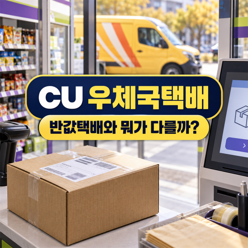 CU 우체국택배 보내는 법, 반값택배와 다른 점부터 접수 전 확인하세요