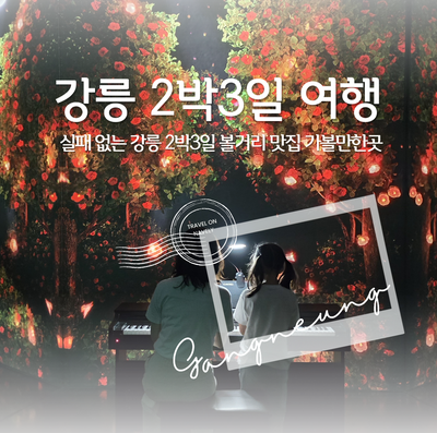 강릉 여행 2박3일 코스 아이랑 가볼만한곳 맛집 동선 정리