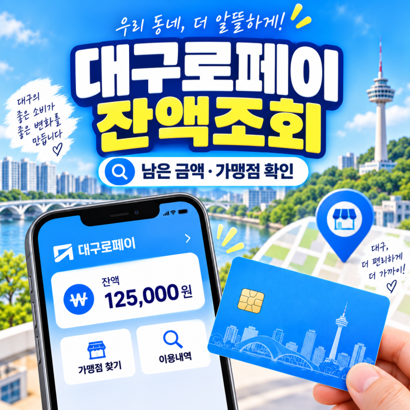 대구로페이 잔액조회 방법｜남은 금액·가맹점 사용처 확인하기