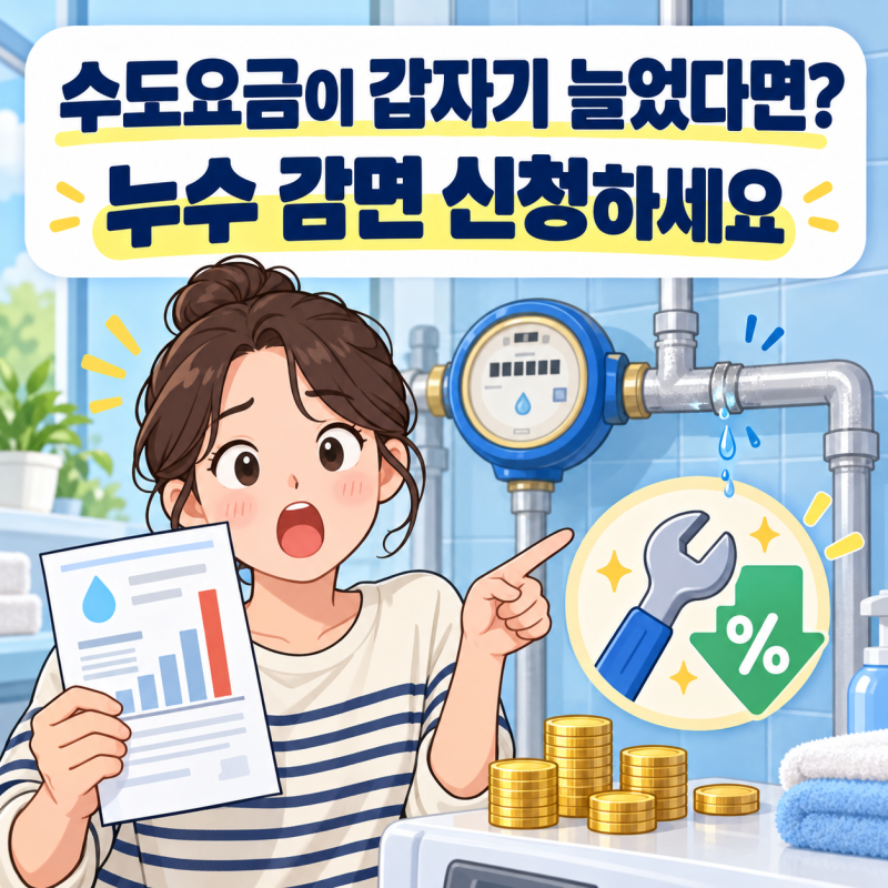 수도요금이 갑자기 늘었다면? 누수 감면 신청 방법