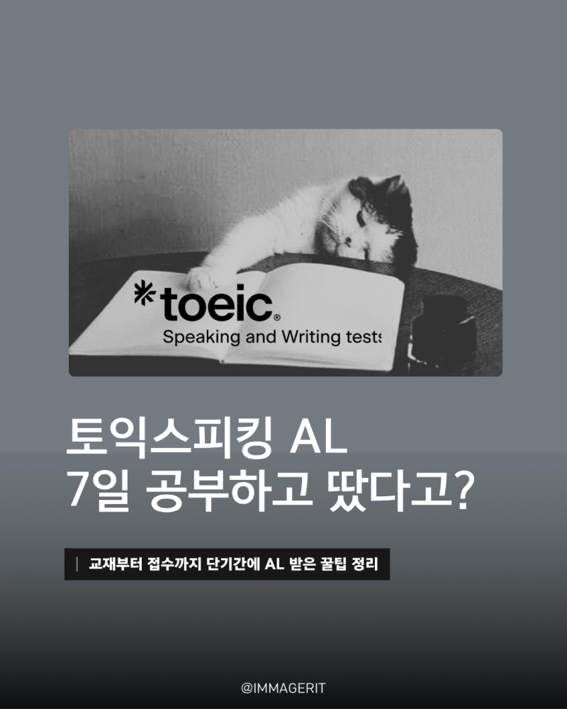 토익스피킹 독학 벼락치기로 AL 취득한 대학생 후기 (교재·공부법·학원·시험접수·결과확인....