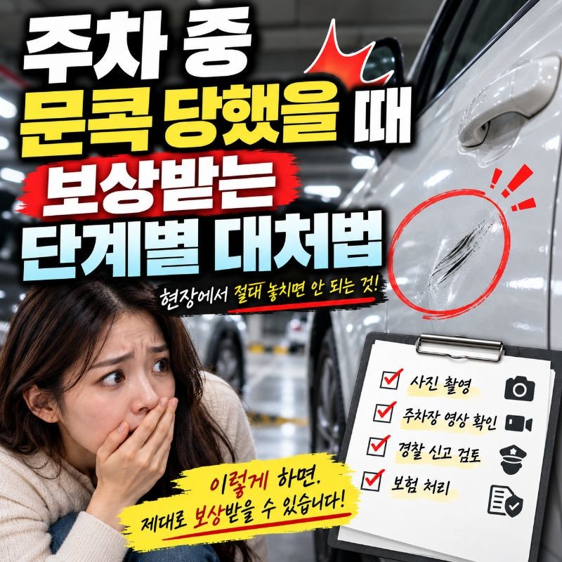 주차 중 문콕 당했을 때 보상받는 단계별 대처법, 현장에서 절대 놓치면 안 되는 것