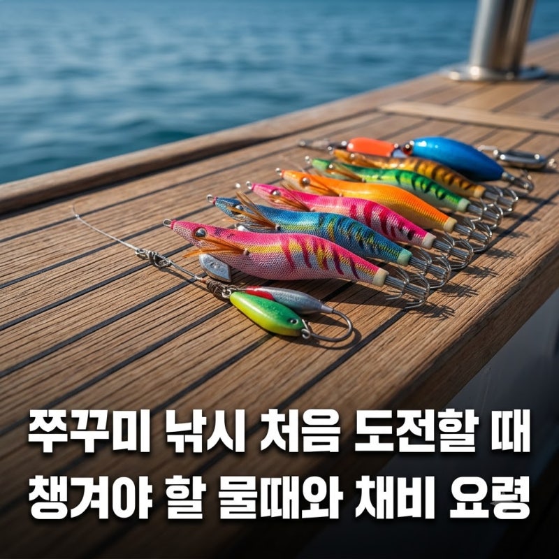쭈꾸미 낚시 처음 도전할 때 챙겨야 할 물때와 채비 요령
