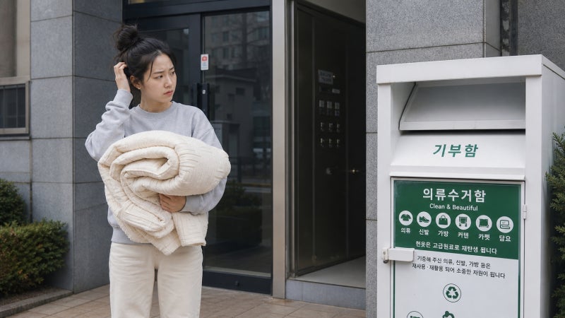 헌옷수거함 이불 버리는 방법 가능 여부와 재활용 기준