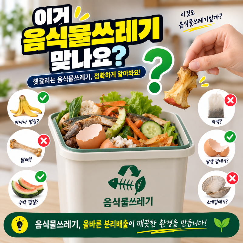 음식물쓰레기 분리배출 기준, 계란껍질·바나나껍질·뼈 버리는 법