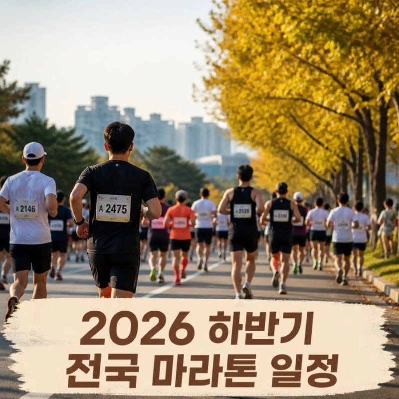 2026하반기 전국 마라톤대회 일정
