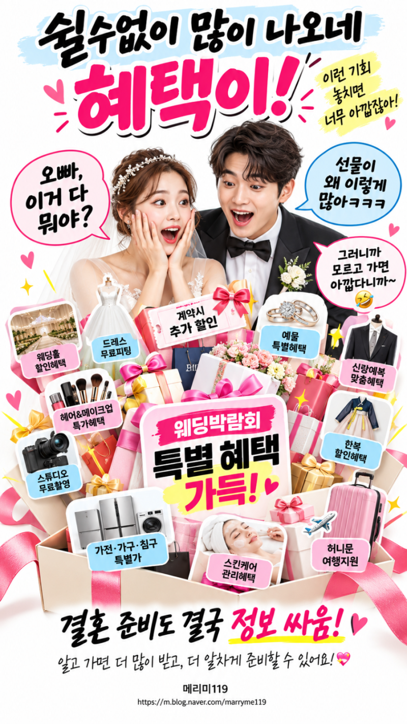 수원컨벤션센터 웨딩박람회 18가지 넘는 혜택! 모르고 가면 아깝잖아요~