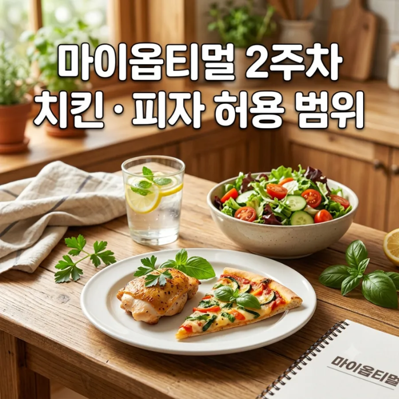 [박용우 마이옵티멀 스위치온 2주차] 치킨 껍질 벗겨 먹어도 될까? 피자 토핑만 먹는 건 괜찮....