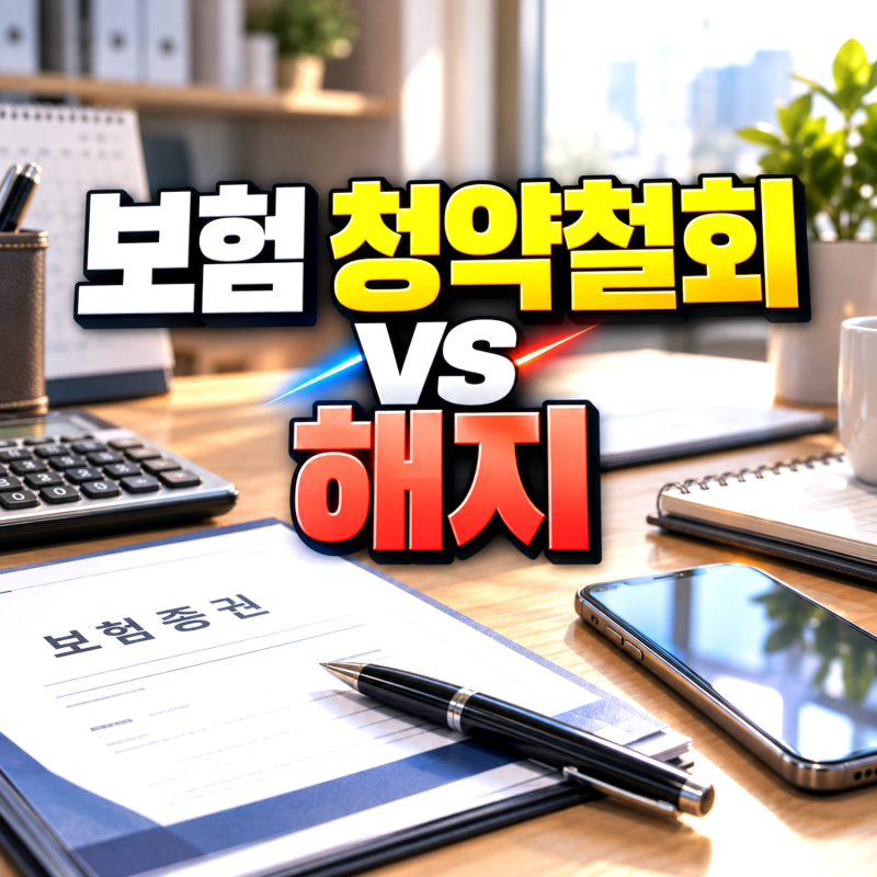 보험 가입 후 후회될 때 청약철회와 해지 차이, 100% 환불 조건과 신청 방법