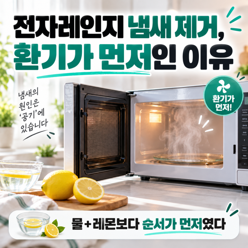 전자레인지 냄새 때문에 골치라면? 물·레몬보다 먼저 해야 할 것