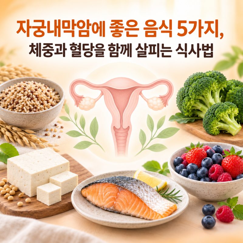 자궁내막암에 좋은 음식 5가지, 체중과 혈당을 함께 살피는 식사법