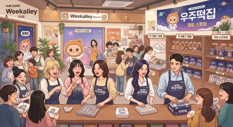 우주떡집 알바생 합류와 기강 잡기 화제 집중! 카리나·도경수 활약 및 팝업 스토어·방송 정....