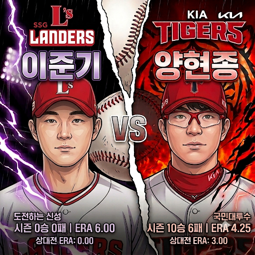 2026년 9월 11일 프로야구 KIA SSG 경기 분석 양현종 vs 이준기, 김도영 부상 속 3연패 끊을까?