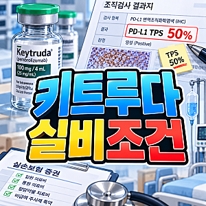 면역항암제 키트루다 PD-L1 수치 건강보험 급여 조건과 비급여 실비