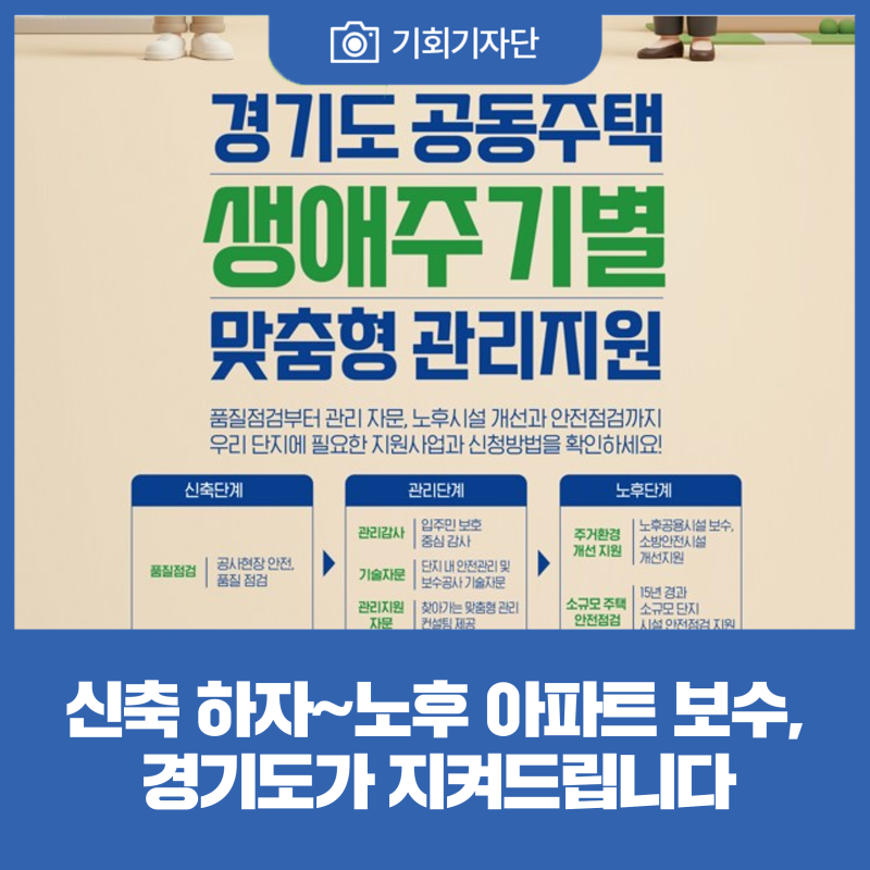 [기회기자단] “신축 하자부터 노후 아파트 보수까지” 경기도가 지켜드립니다