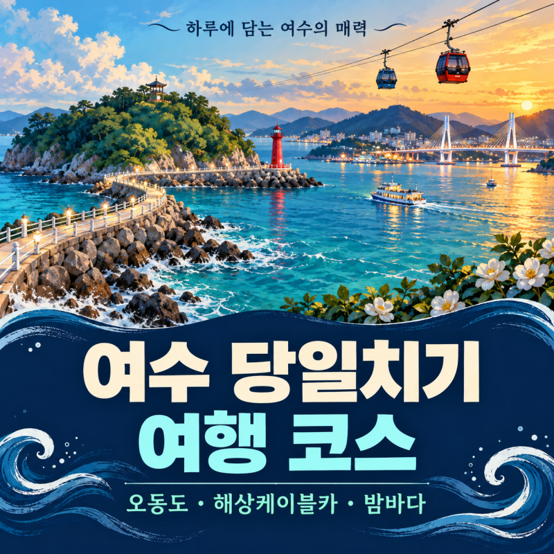 여수 당일치기 코스 총정리, 이동 동선부터 먹거리와 야경까지