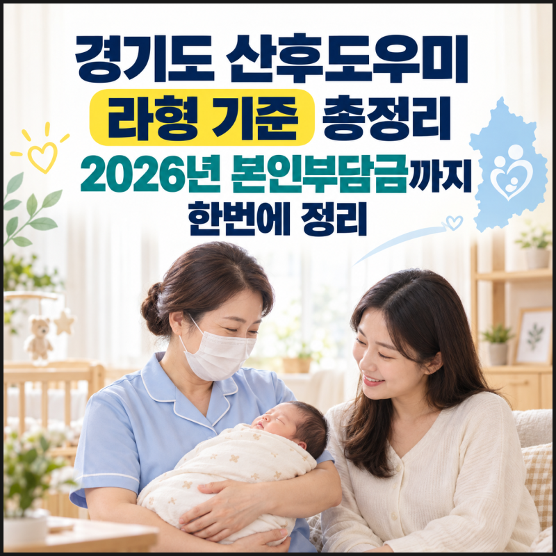 경기도 산후도우미 라형 기준 총정리, 2026년 본인부담금까지 한번에 정리