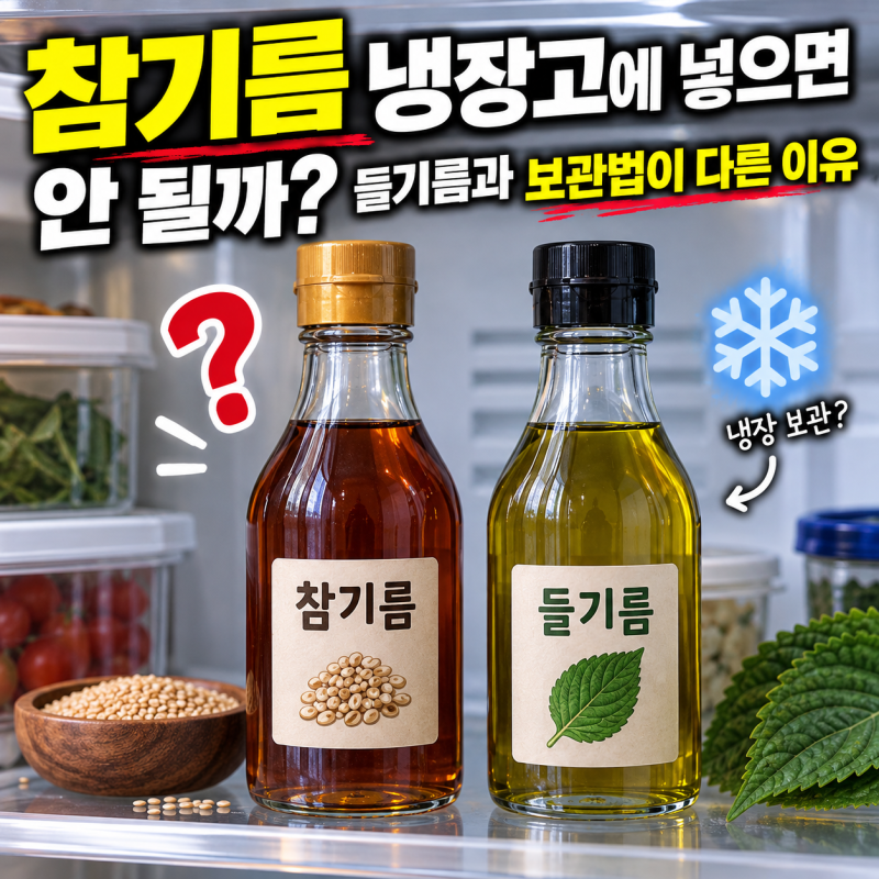참기름 냉장고에 넣으면 안 될까? 들기름과 보관법이 다른 이유