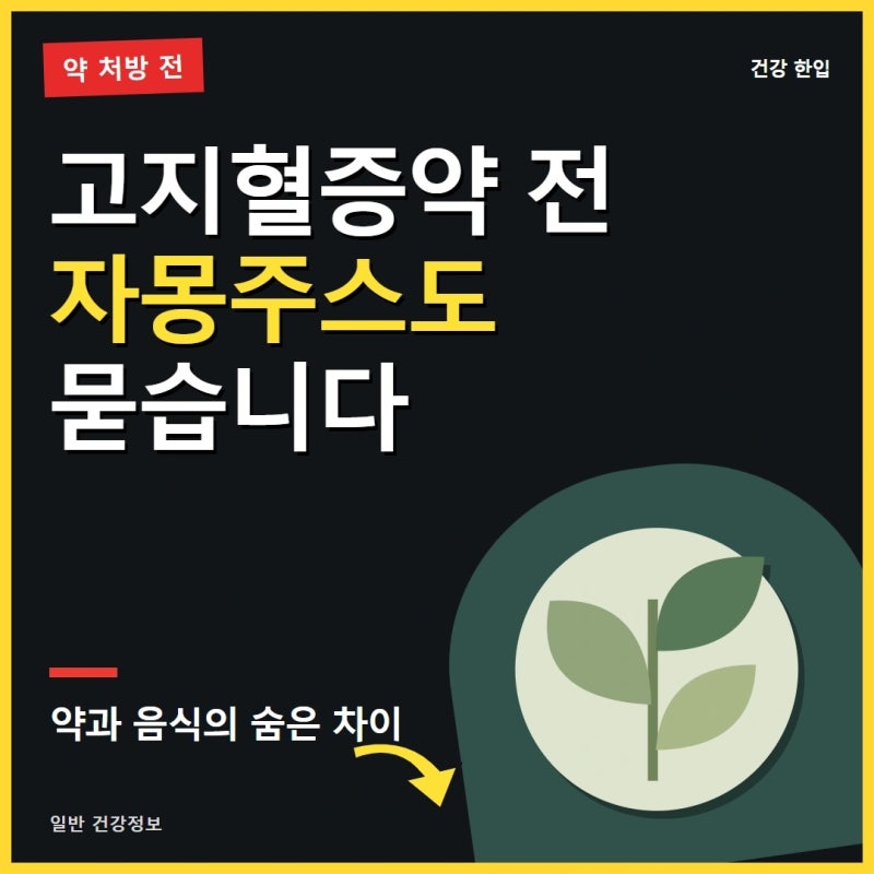 고지혈증약 처방 전 의사가 먼저 묻는 것, 수치 관리 핵심은 따로 있..