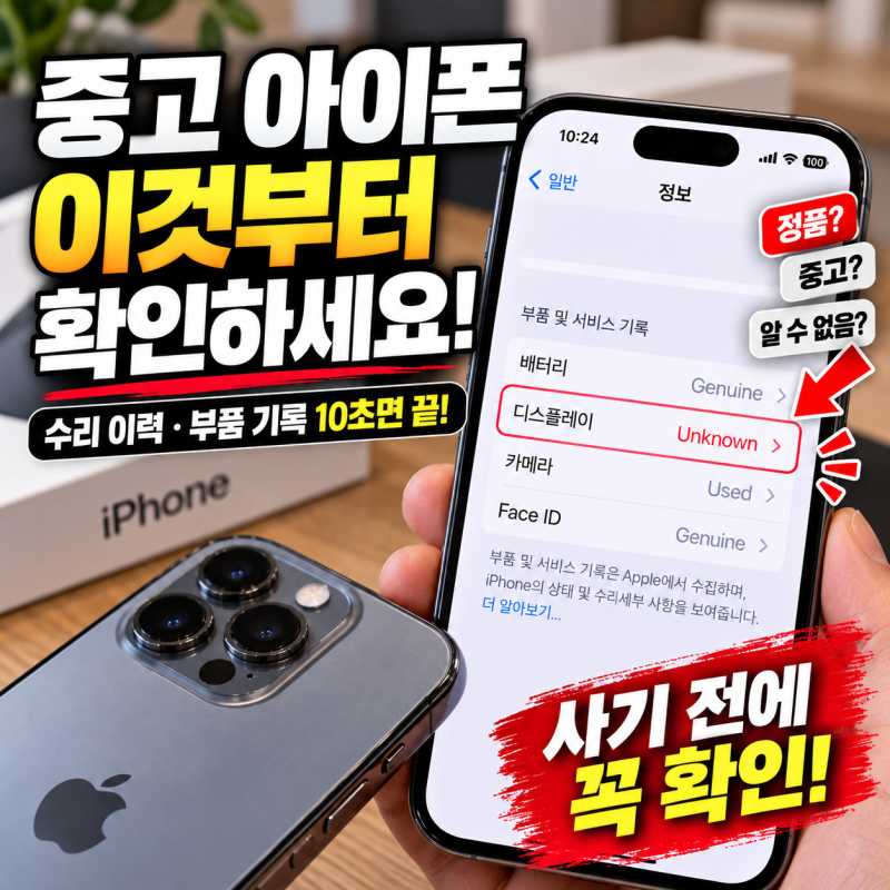 중고 아이폰 확인법 부품 및 서비스 기록 수리 이력 조회 필수 순서!