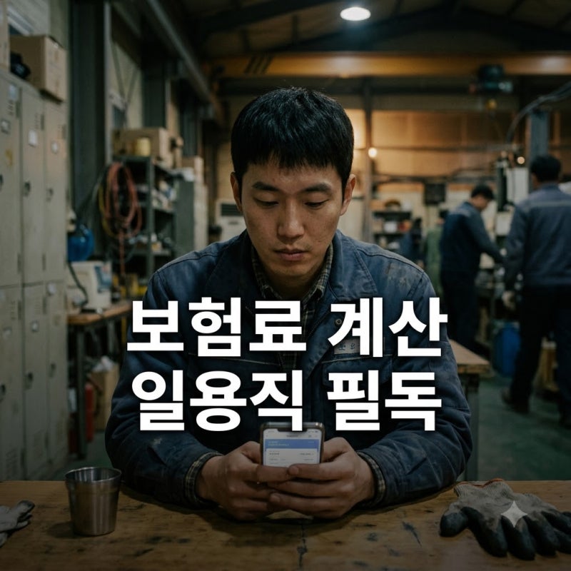 "하루만 일해도 낸다?" 일용직고용보험계산, 내 통장에서 빠져나가는 진짜 금액..