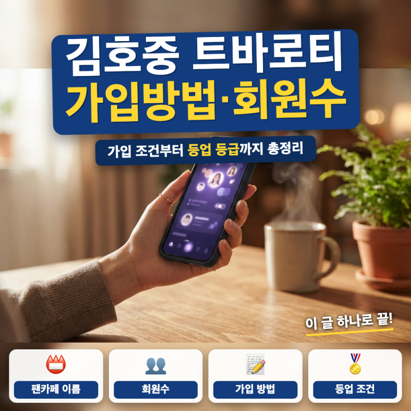 김호중 팬카페 가입 방법은? (+ 트바로티 회원수, 가석방 근황)