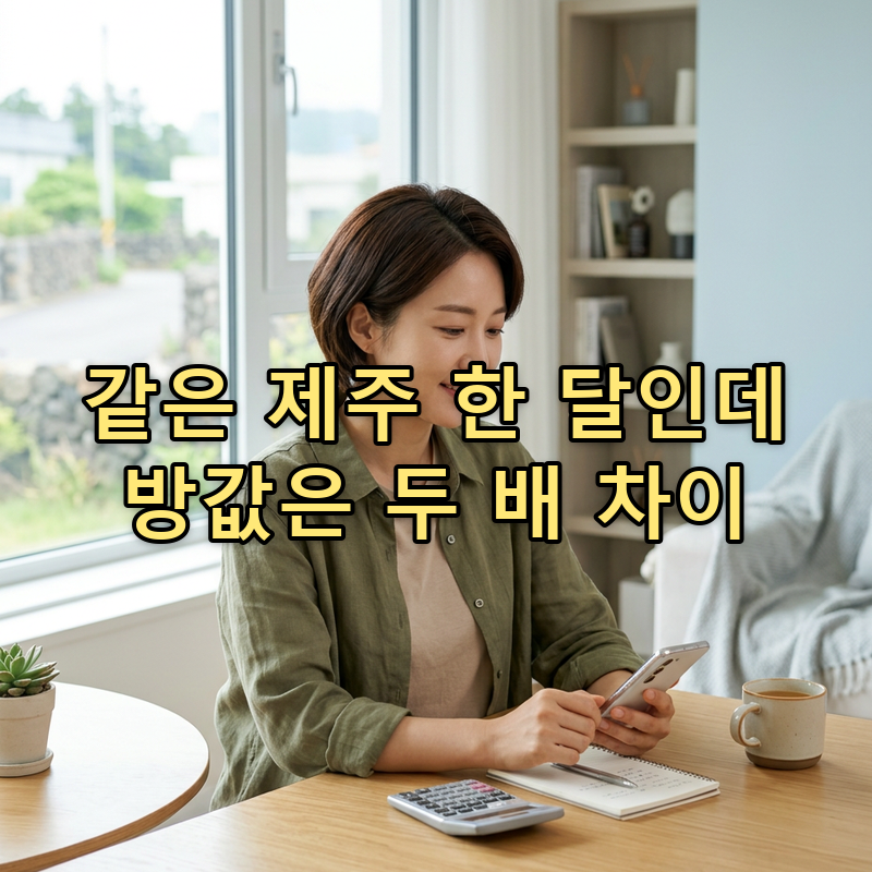 제주 한달살기 숙소 비용 비교를 한눈에 정리해 봤어요!