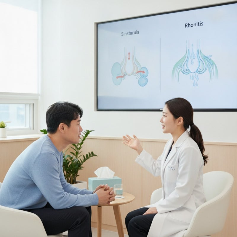 축농증 비염차이, 단순 코막힘으로 방치하면 수술까지 갈 수 있습니다