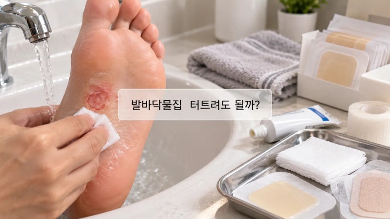 발바닥물집, 바늘로 터뜨려도 될까? 후회하기 전 꼭 확인