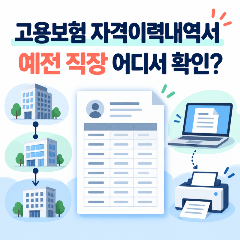 고용보험 자격이력내역서 발급, 예전 직장 이력은 어디서 확인할까?