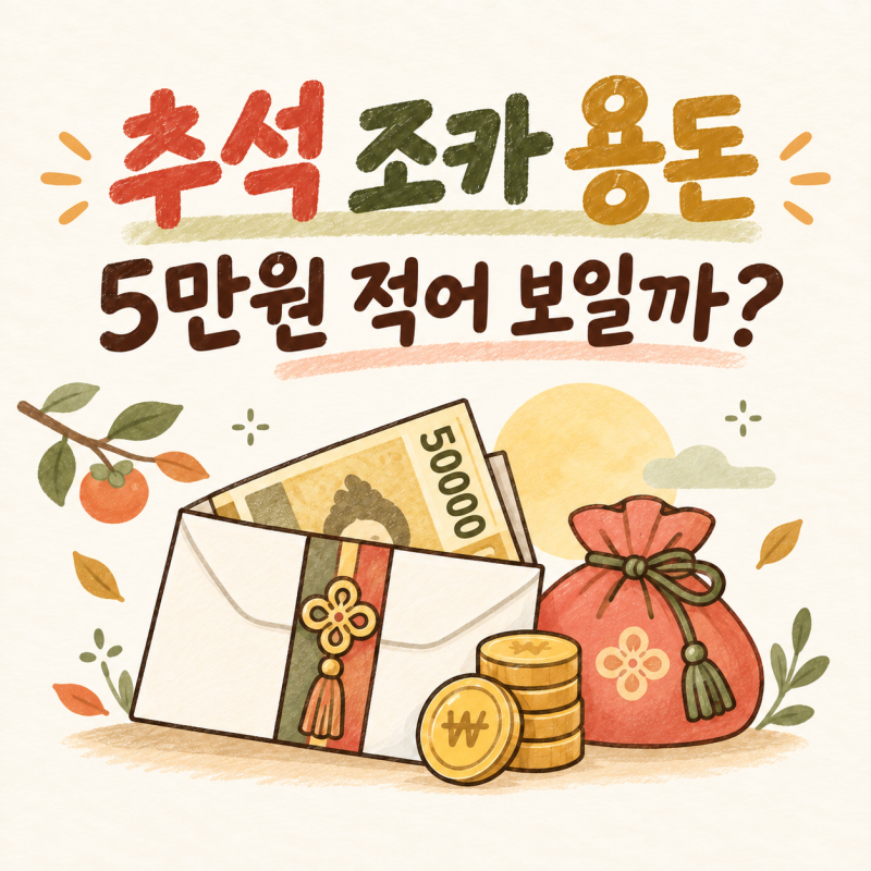 추석 조카 용돈, 5만원 적어 보일까?