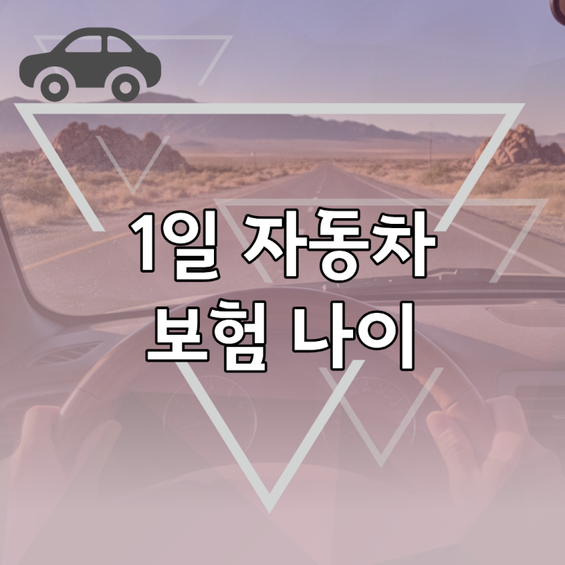 1일 자동차보험 나이 제한과 만 21세 이하 가입 조건 정리