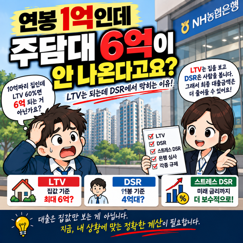 (은행원이 이야기해 주는 생활금융이야기)연봉 1억인데주택담보대출 6억이 안 나온다고요?LTV....